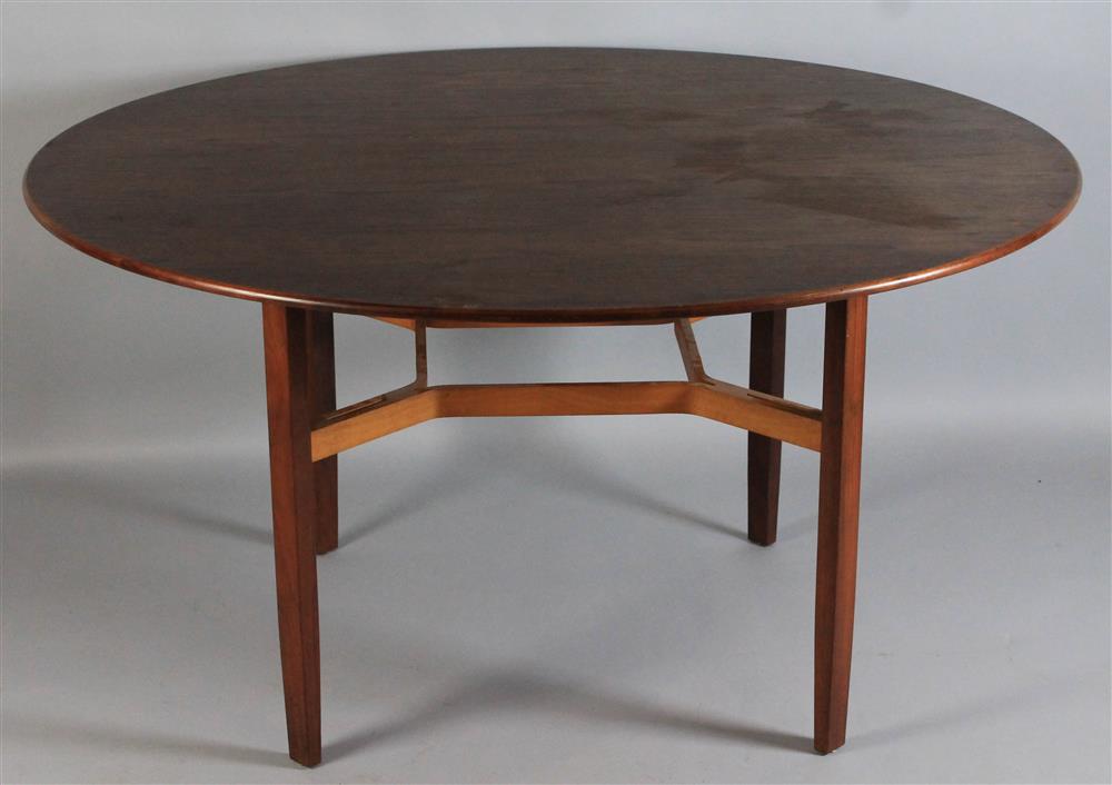 Appraisal: DANISH MODERN TEAK ROUND DINING TABLE FROM ALCOA HOUSE pictured