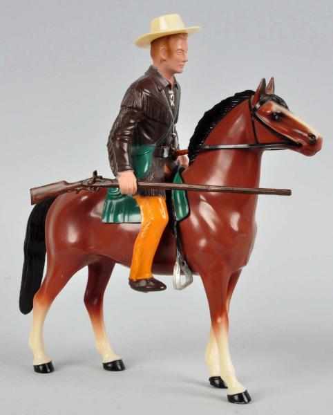 Appraisal: Hartland Jim Bowie Horse Rider Description Complete set includes knife