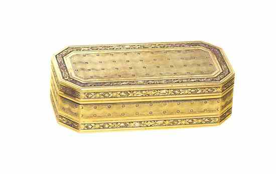 Appraisal: An English Gilt Silver Presentation Box Collingwood Co Birmingham having