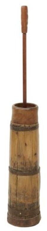 Appraisal: French baratte a beurre butter churn th c paneled churn