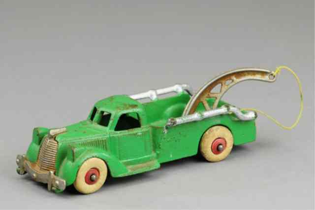 Appraisal: HUBLEY WRECKER Cast iron painted in green with silver railed