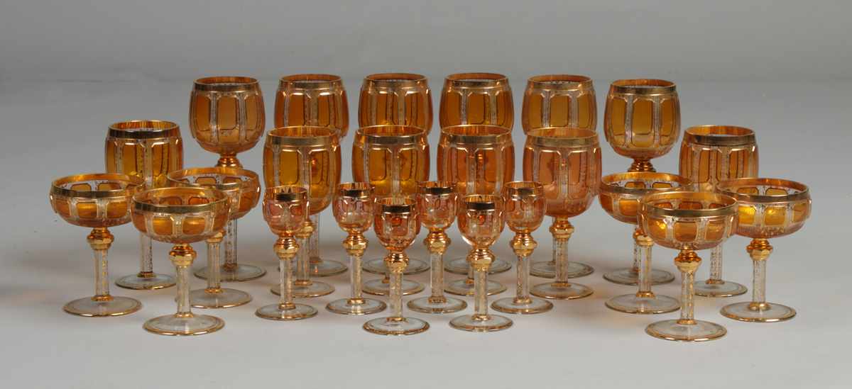 Appraisal: Bohemian Glass Tableware Bohemian Glass Tableware Set of each Cordial