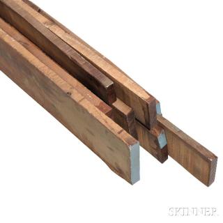 Appraisal: Ten Snakewood Boards of varying dimensions approximate length in weight