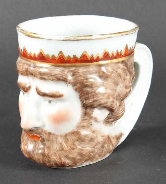 Appraisal: Chinese Export porcelain ''King Midas'' character mug after Derby original