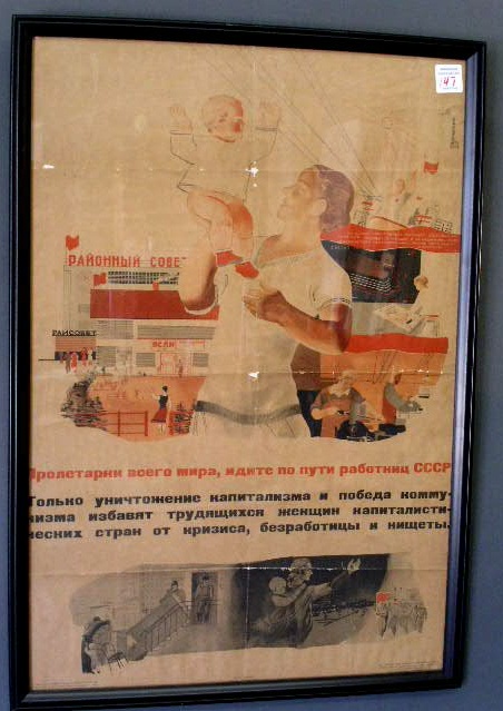 Appraisal: Soviet Russian poster Mistreatment of Workers by Karachenstov x