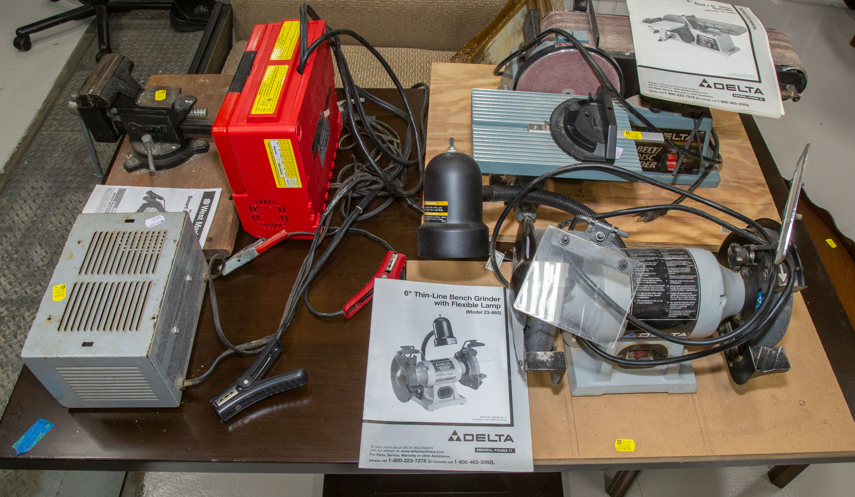 Appraisal: SELECTION OF TOOLS Including a Delta belt and disc sander