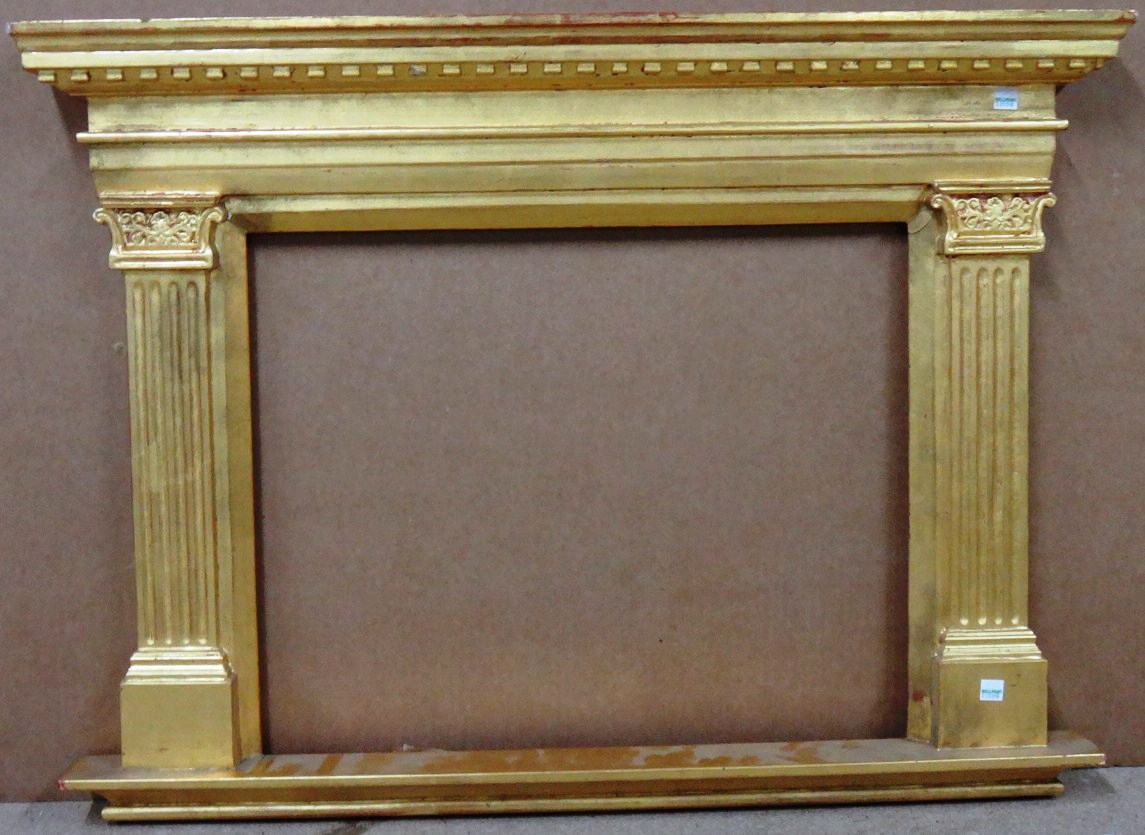 Appraisal: A th century gilt tabernacle style frame aperture cm x