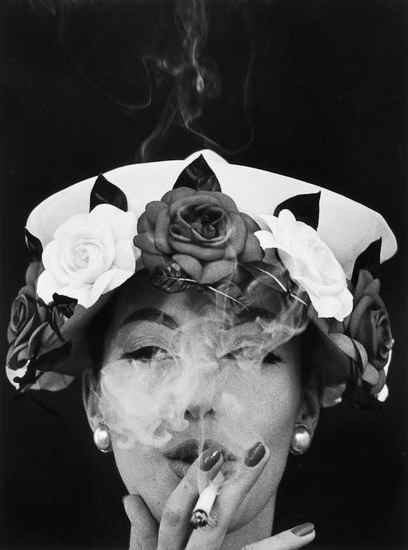 Appraisal: William Klein b Hat and Five Roses Paris Gelatin silver