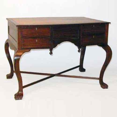 Appraisal: An Anglo Indian Teak and Rosewood Dressing Table circa the