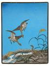 Appraisal: JAPANESE CLOISONNE PLAQUE - Beautifully rendered scene of two geese