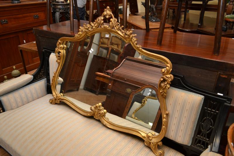 Appraisal: A CLASSICAL STYLE GILT WALL MIRROR A CLASSICAL STYLE GILT