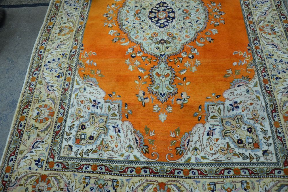 Appraisal: Two Room Size Carpets to include Oriental with orange ground