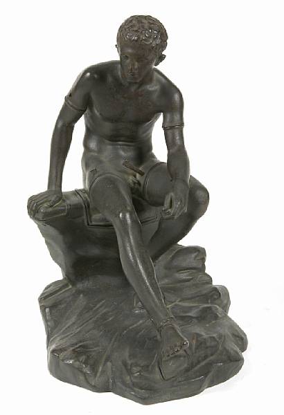 Appraisal: An Italian bronze figure of Spinaro height in