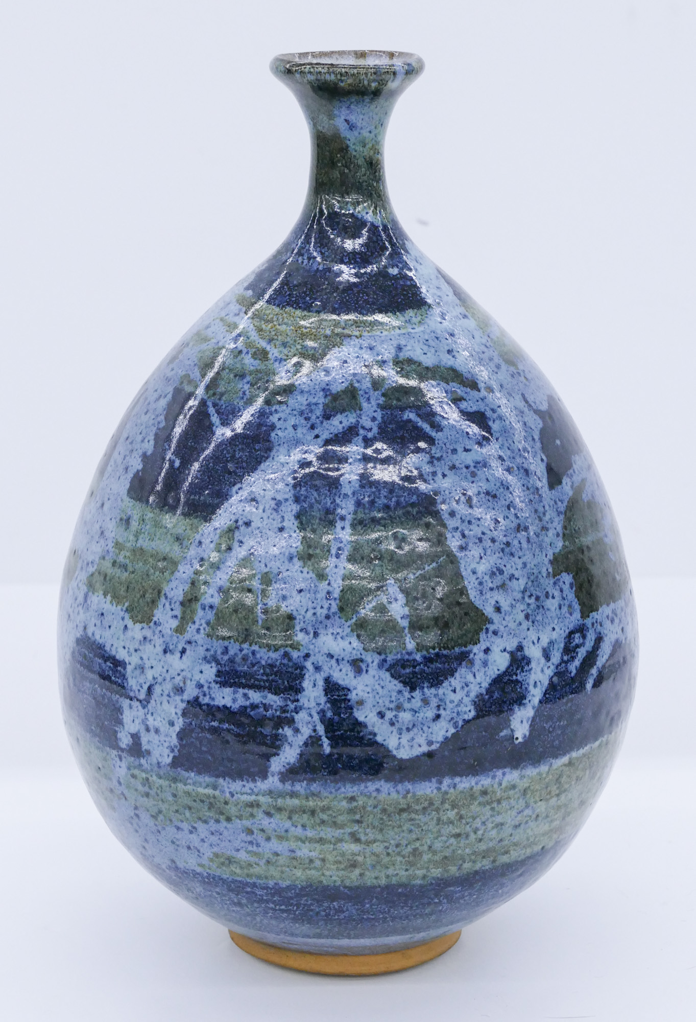 Appraisal: Antonio Prieto - American Blue Bottle Vase Stoneware ''x ''