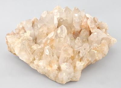 Appraisal: A Large Natural Cluster of Quartz Crystals Measuring approx W