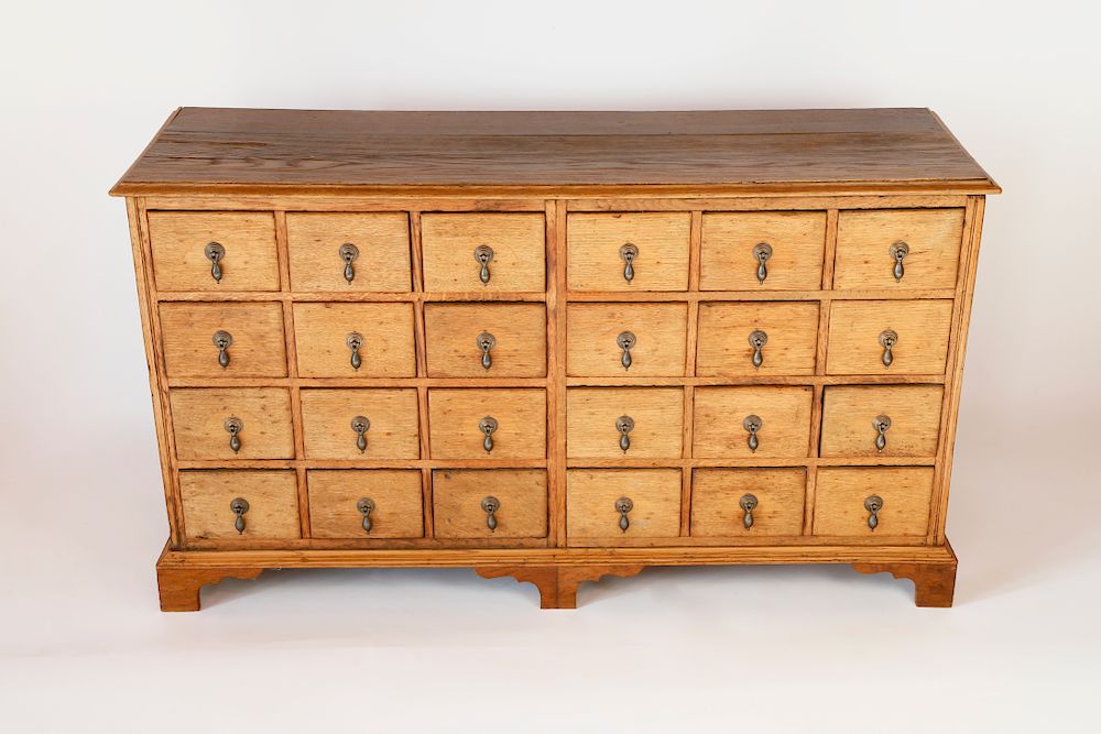 Appraisal: th Century English Pine Apothecary Chest of Drawers Exclusive on