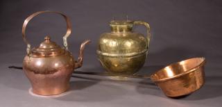 Appraisal: Group of Three French Provincial Metal Objects Group of Three