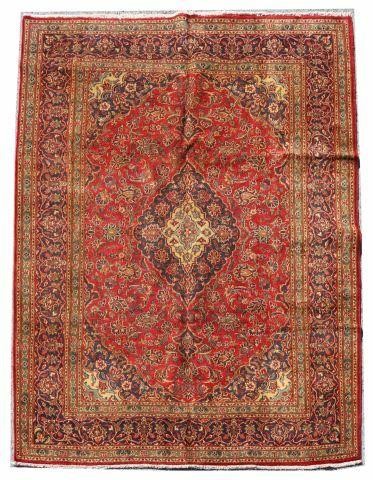 Appraisal: Hand-tied Persian Mashad rug approx ' l ' w