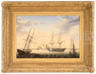 Appraisal: FITZ HENRY LANE American - NEW BEDFORD HARBOR Unsigned oil