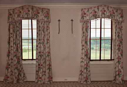 Appraisal: DESIGNED BY DAVID EASTON PAIR OF CHINTZ PANEL DRAPERIES WITH