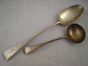 Appraisal: A large late Victorian Old English pattern silver serving spoon