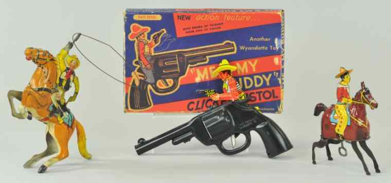 Appraisal: COWBOY TOY LOT Grouping includes boxed Me My Buddy Clicker