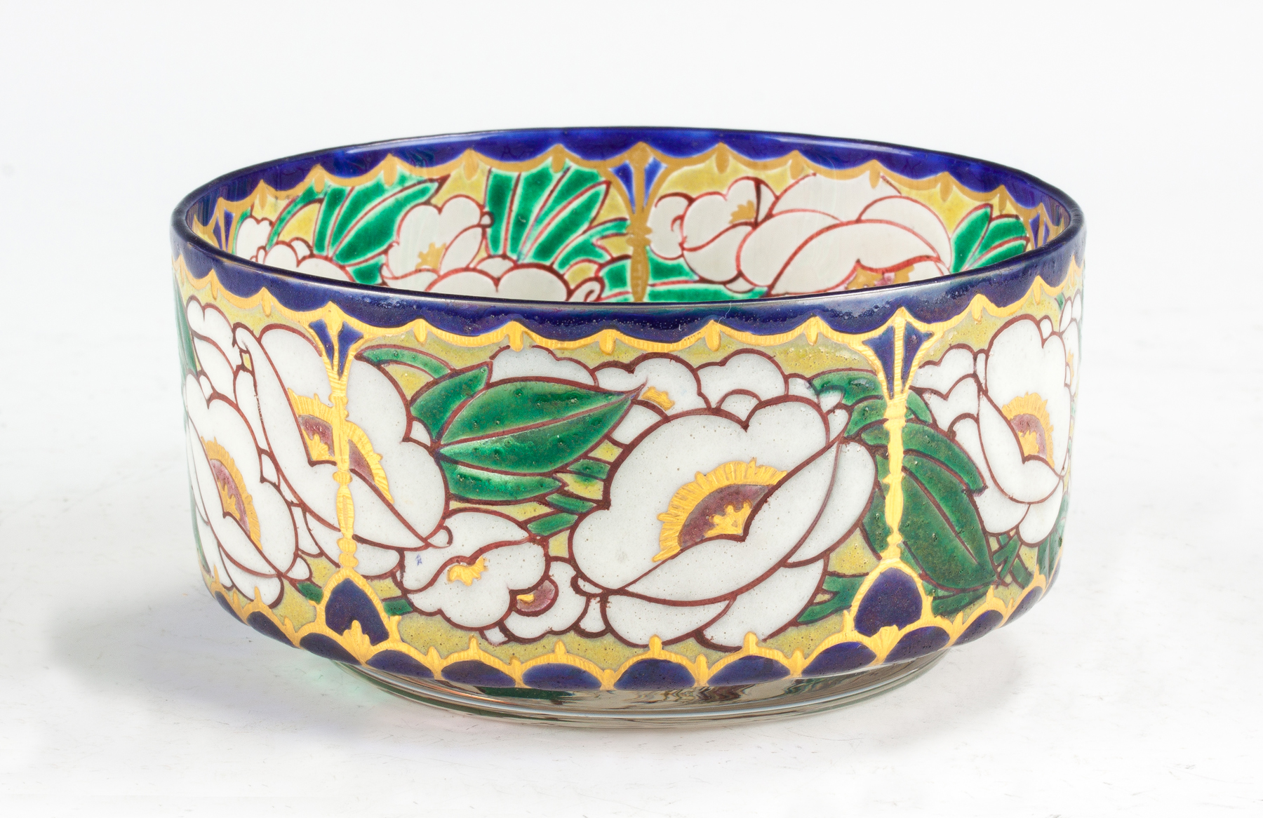 Appraisal: Auguste Claude Heiligenstein French born Enameled Bowl Sgn Auguste Heiligenstein