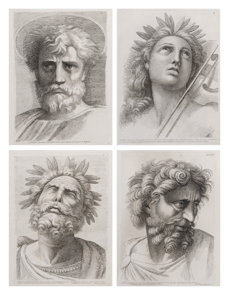 Appraisal: Paolo Fidanza Italian - Four etchings after Raphael from T