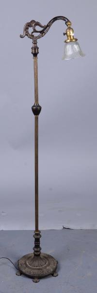 Appraisal: Electric Floor Lamp With Art Deco Base Cast iron with