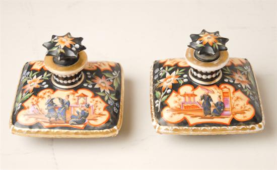 Appraisal: A Pair of Jacob Petit-style Porcelain Scent Bottles with retailers