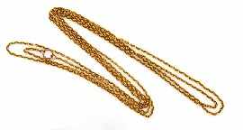 Appraisal: A ct gold anchor link guard chain length approximately cm