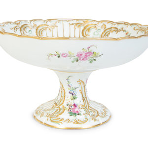 Appraisal: A French Clingnancourt Porcelain Compote TH CENTURY part of the