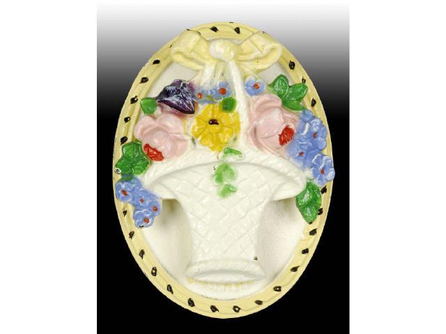 Appraisal: Mixed Flowers in Basket Cast Iron Doorknocker Description Made by