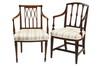 Appraisal: CHAIRS - Two English mahogany arm chairs One has Hepplewhite