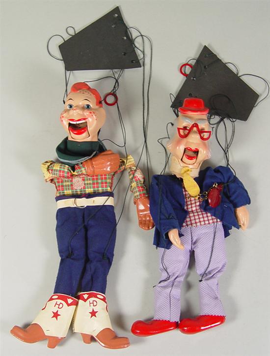 Appraisal: Howdy Doody Mr Bluster Marionettes Circa 's Pair of marionettes