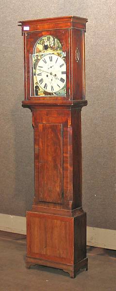 Appraisal: An English Scottish Mahogany painted dial north country longcase clock