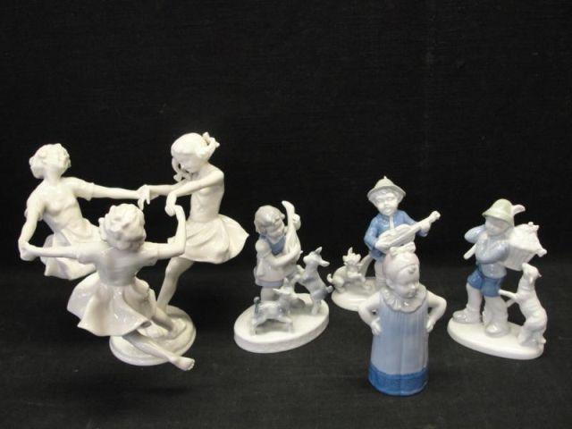 Appraisal: HUTCHENREUTHER Porcelain Figural Grouping BAVARIA Porcelain Figures From a Pleasantville