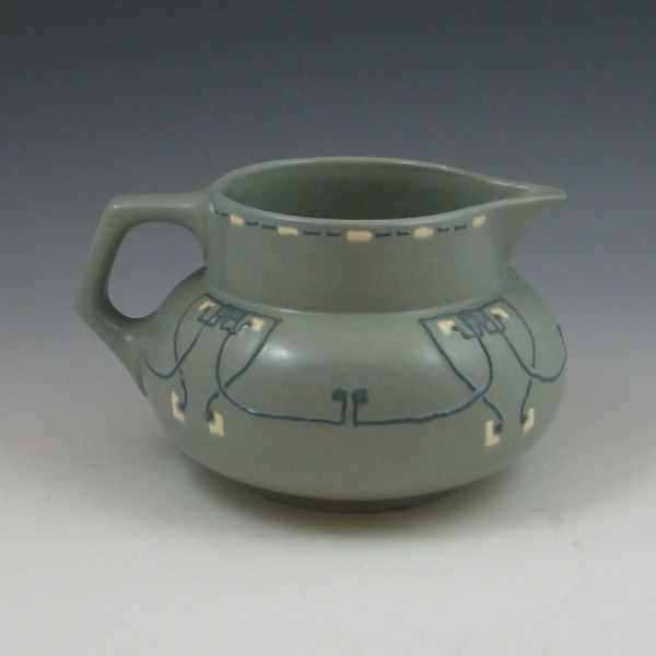 Appraisal: Roseville Aztec - '' pitcher with squeezebag decoration in light