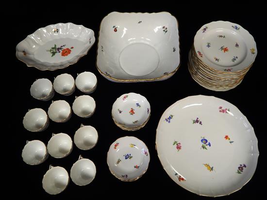 Appraisal: Porcelain thirty-eight pieces all but one Meissen th C painted