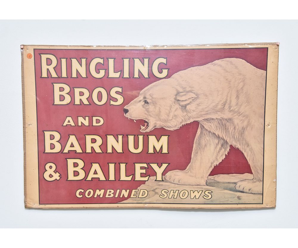 Appraisal: Circus Poster Ringling Brothers and Barnum and Bailey combined show