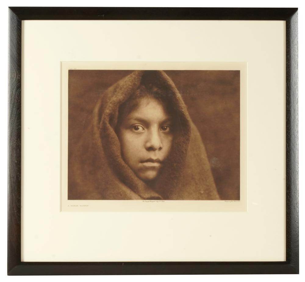 Appraisal: AFTER EDWARD CURTIS A MAKAH MAIDENphotogravure plate from the portfolio