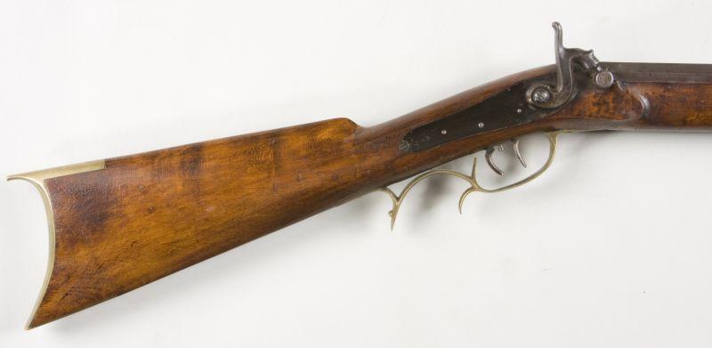 Appraisal: Antique Indiana Bixler Half Stock Percussion Rifle mid- th century