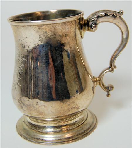 Appraisal: A George III small baluster mug by William Gould London