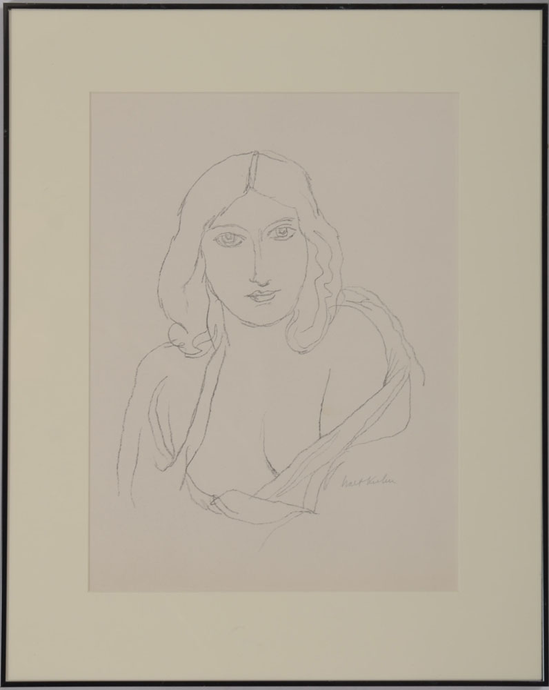 Appraisal: Walt Kuhn - Cornelia Lithograph on wove paper with margins