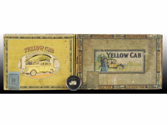 Appraisal: Lot of Yellow Cab Items Boxes Description One from the