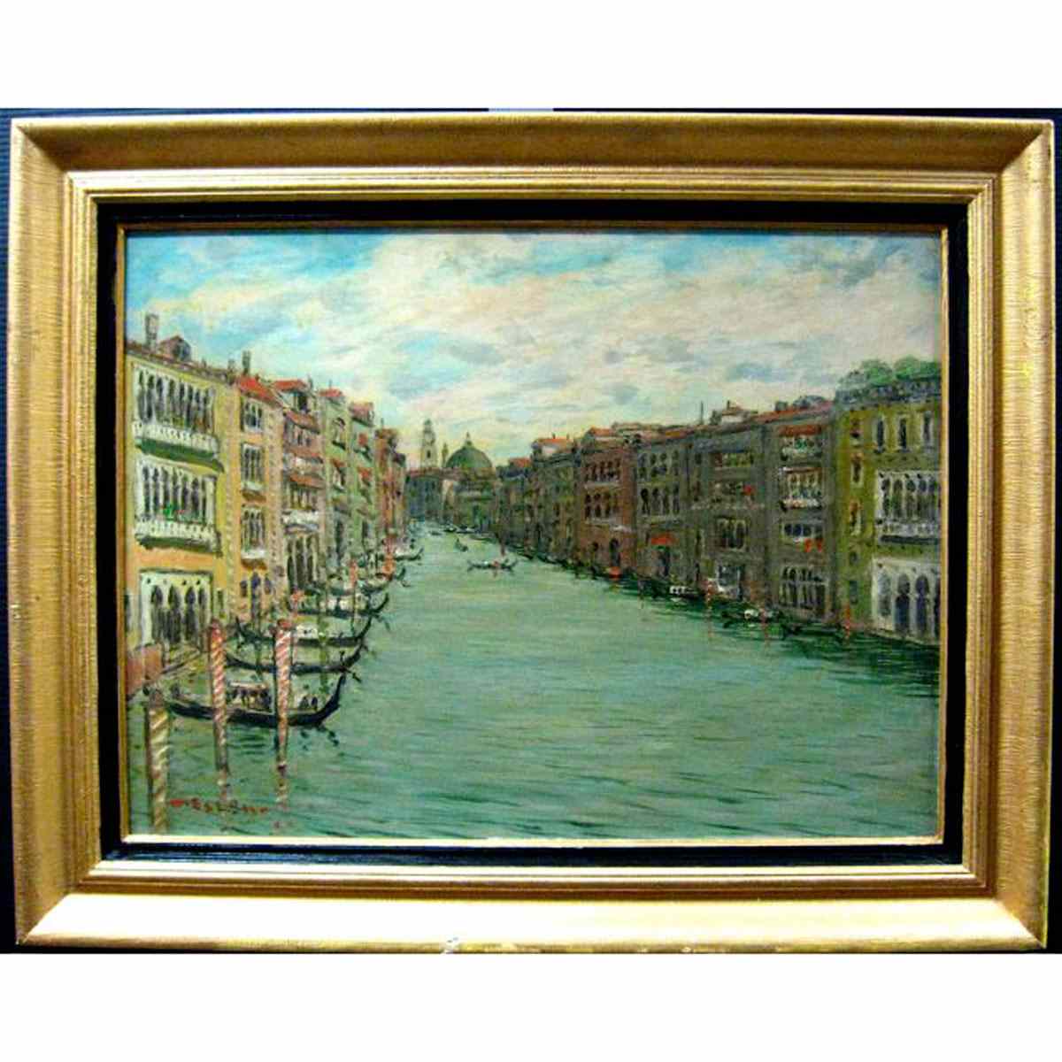 Appraisal: OSVALD ESLON ESTONIAN - CANAL GRANDE - VENEZIA ITALY OIL