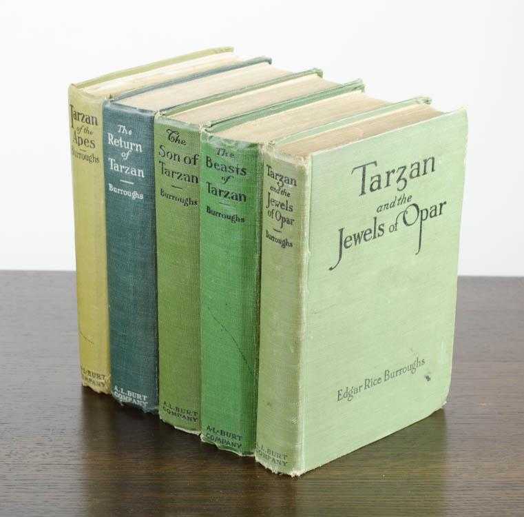 Appraisal: EDGAR RICE BURROUGHS FIVE TARZAN BOOKS Tarzan of the Apes