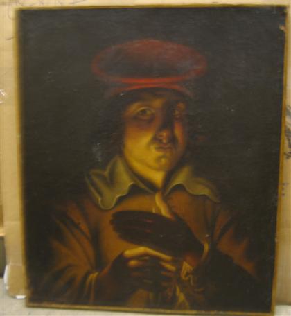 Appraisal: FOLLOWER OF PETRIS VAN SCHENDEL th century PORTRAIT IN CANDLELIGHT