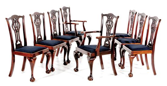 Appraisal: Georgian style mahogany dining chairs set of eight late th