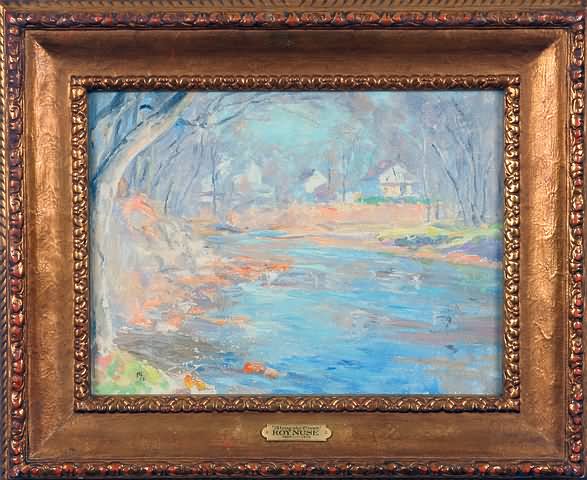 Appraisal: Along the Creek oil on board x SLL RN verso